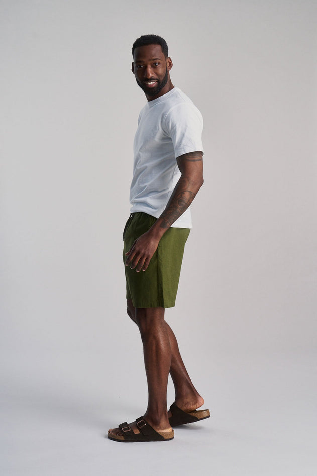 Jerry Linen/Cotton Shorts Khaki