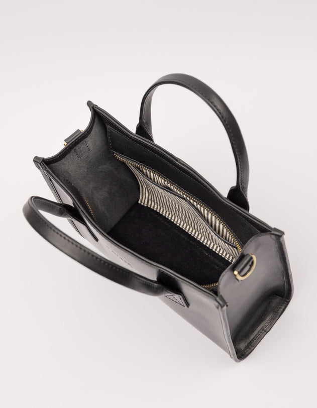 Jackie Midi Bag Leather Strap Classic Leather Black