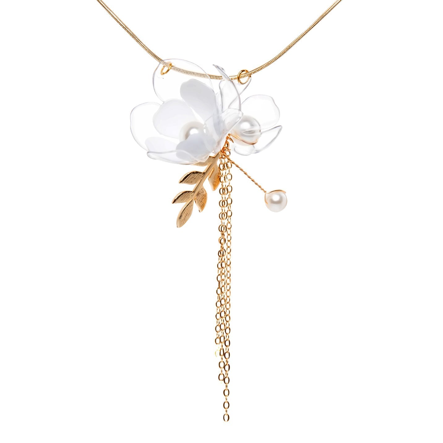 Jasmine Triple Flower Drop Necklace