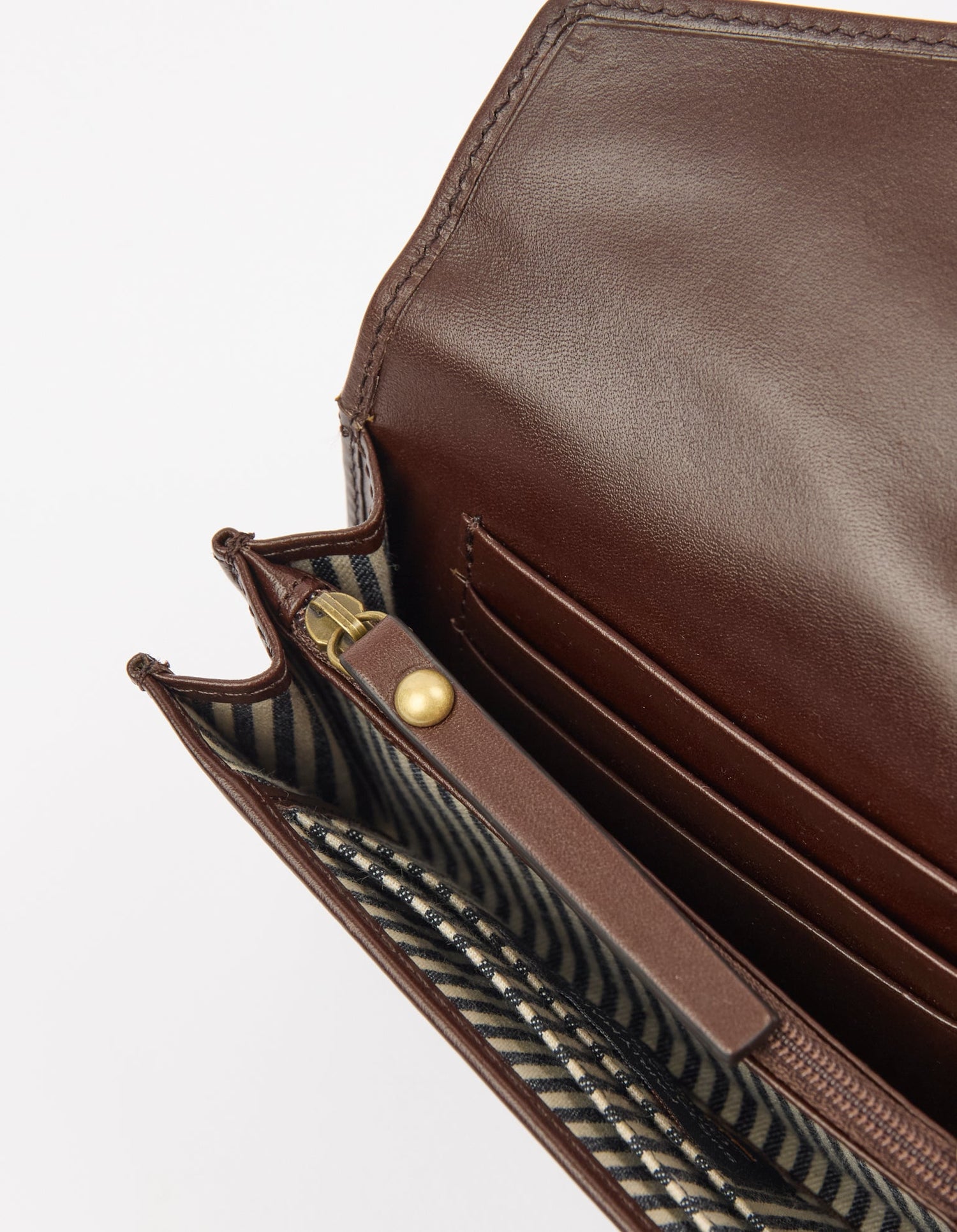 Jo's Purse Classic Leather Chocolate Brown