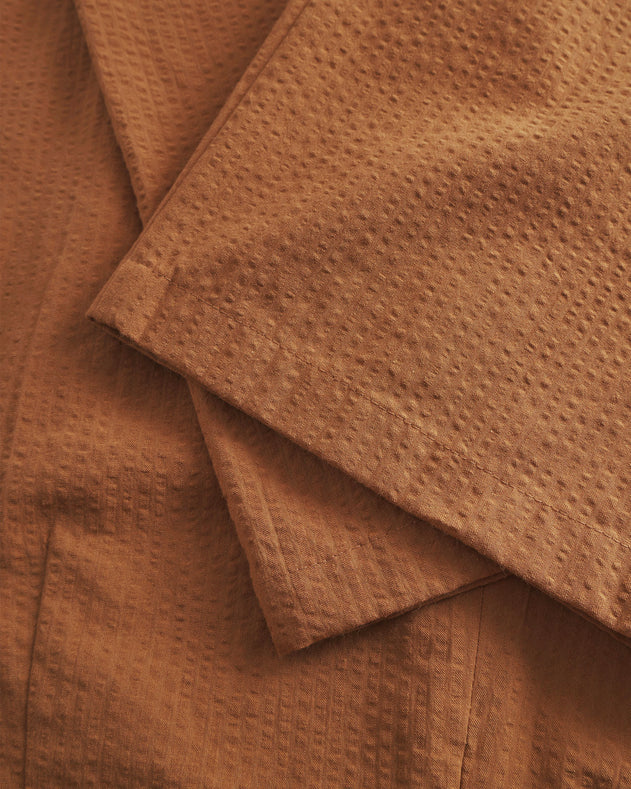 Jumpsuit Seersucker Caramel Brown
