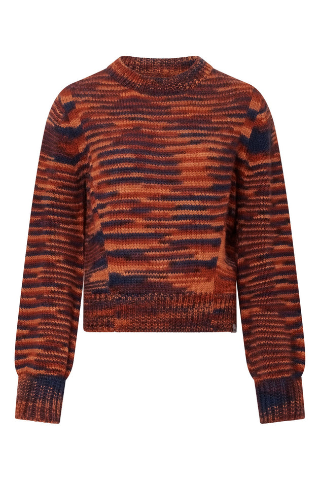 Sang Handknit Wool Jumper Terracotta