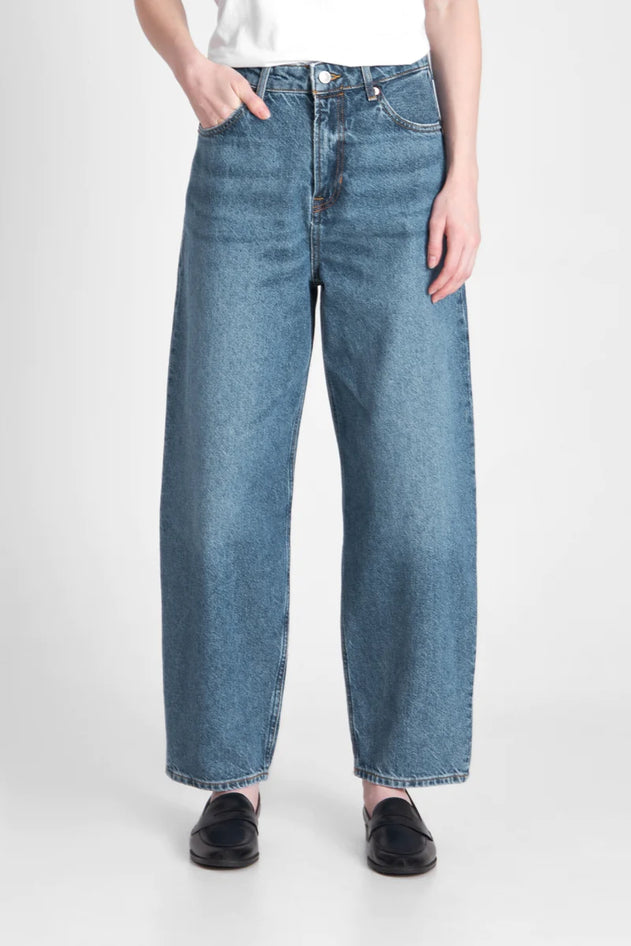 Leila Cropped Jeans Mid Blue