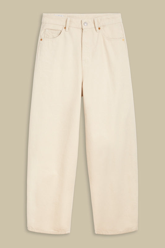 Leila Balloon Jeans Clean Recycled Ecru