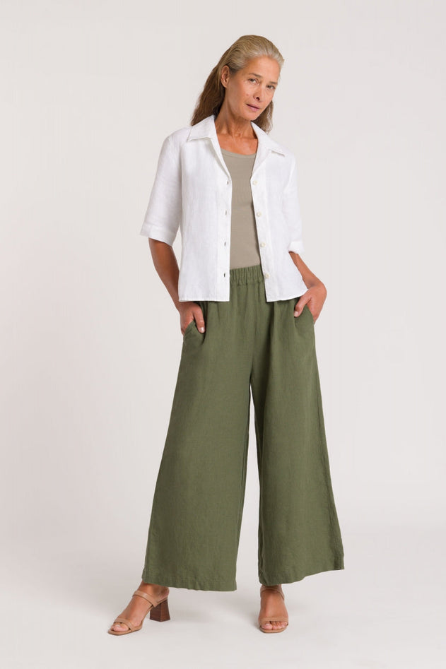 Hazel Flowy Pants Green