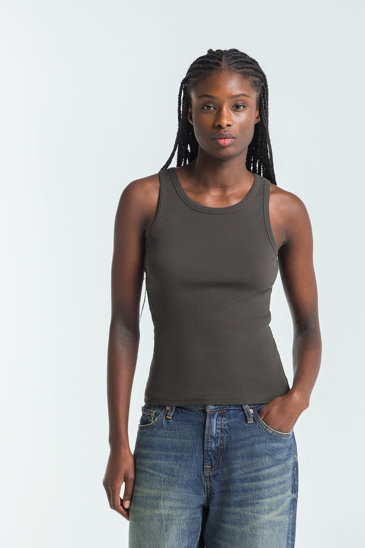Kerry Tank Top Peat Grey