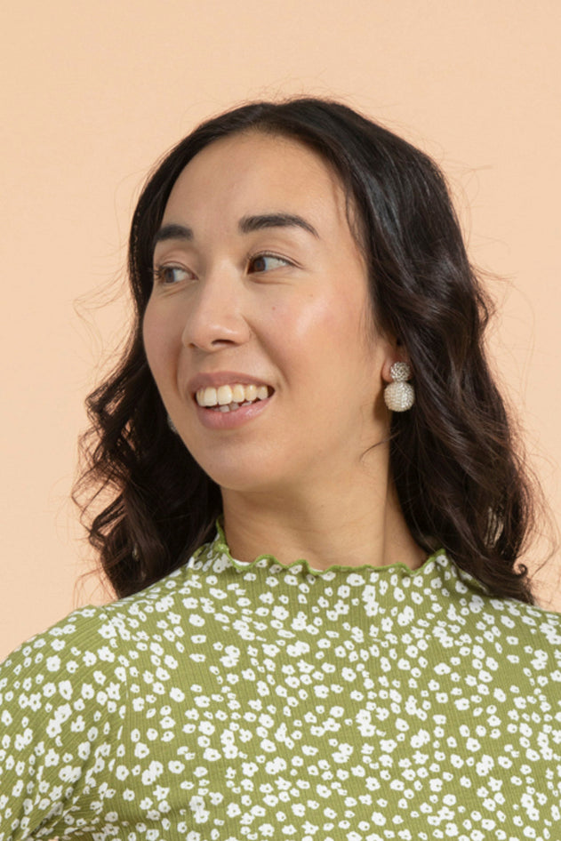 Rib Turtleneck Flora Olive
