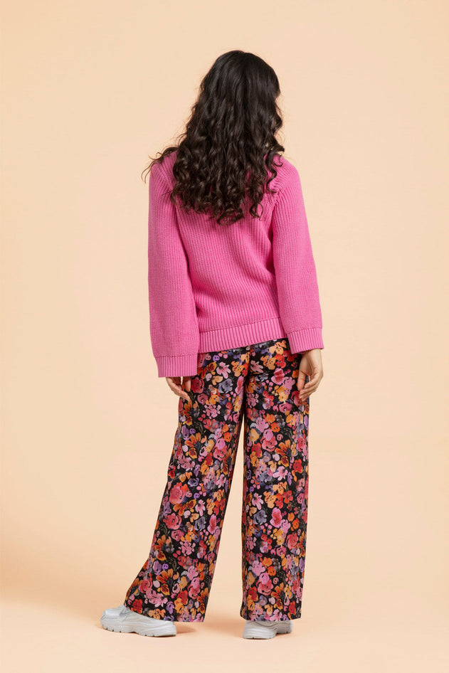 V-neck Jumper Pink