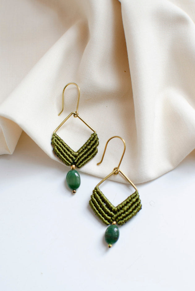 Lila Earrings Olive