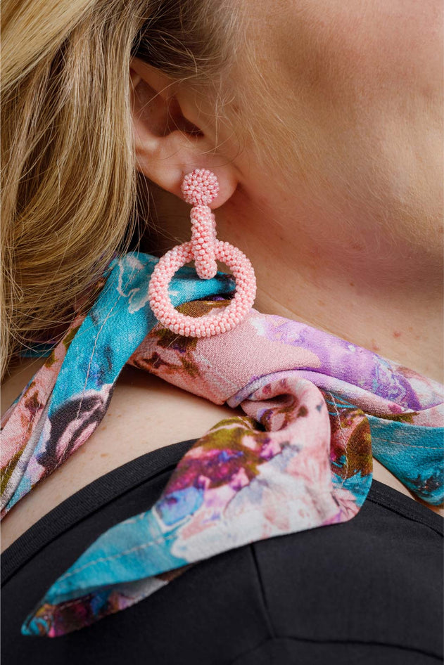 Gia Earrings Pearl Pink