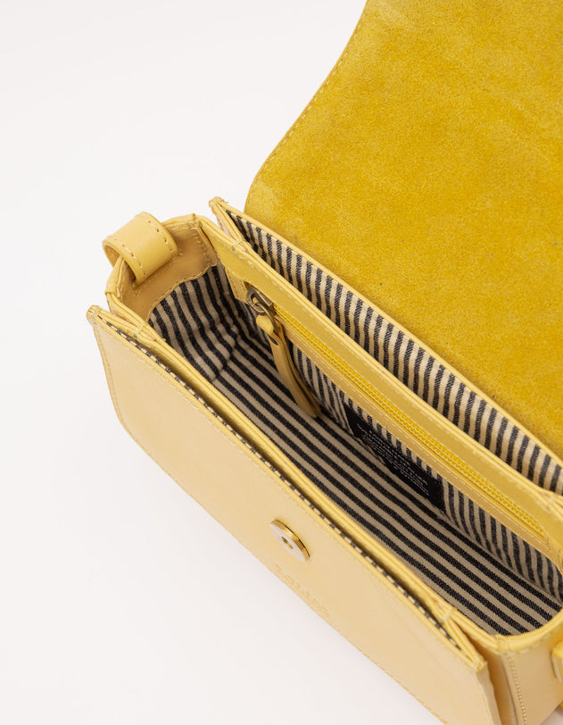 Kendalini Classic Leather Bag Butter Yellow