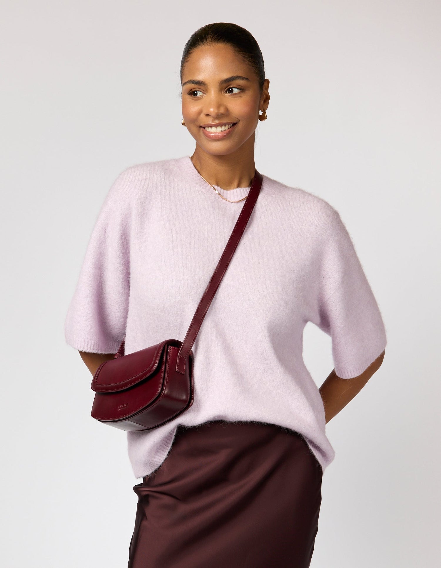 Kendalini Bag Classic Leather Dark Cherry