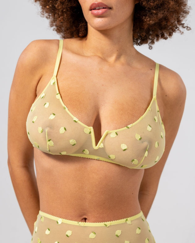 Mesh V-Balconette Light Yellow