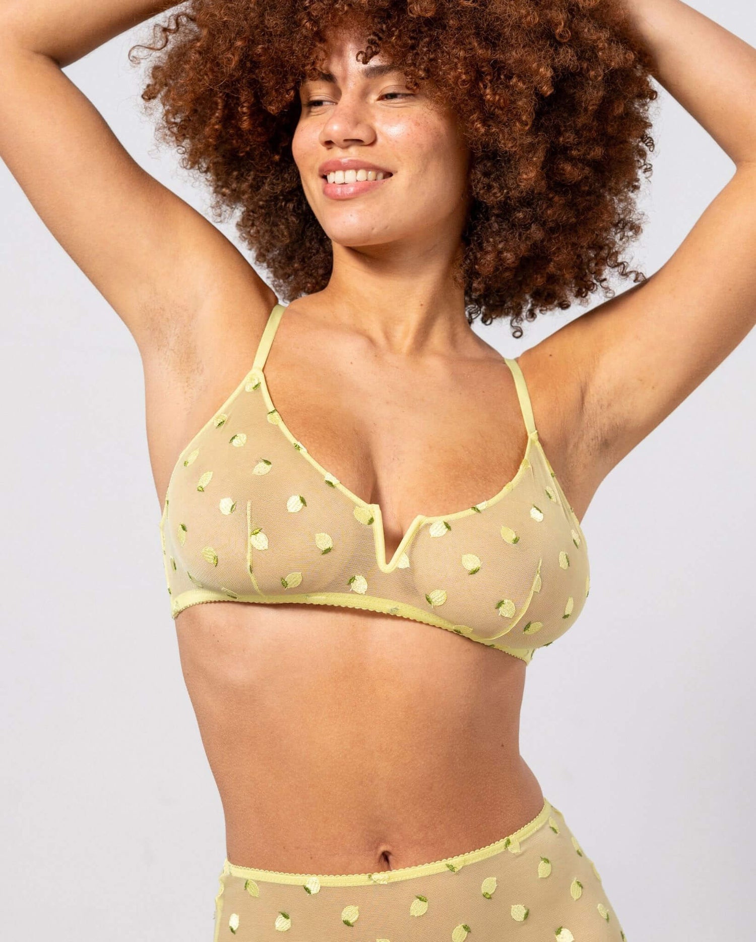 Mesh V-Balconette Light Yellow