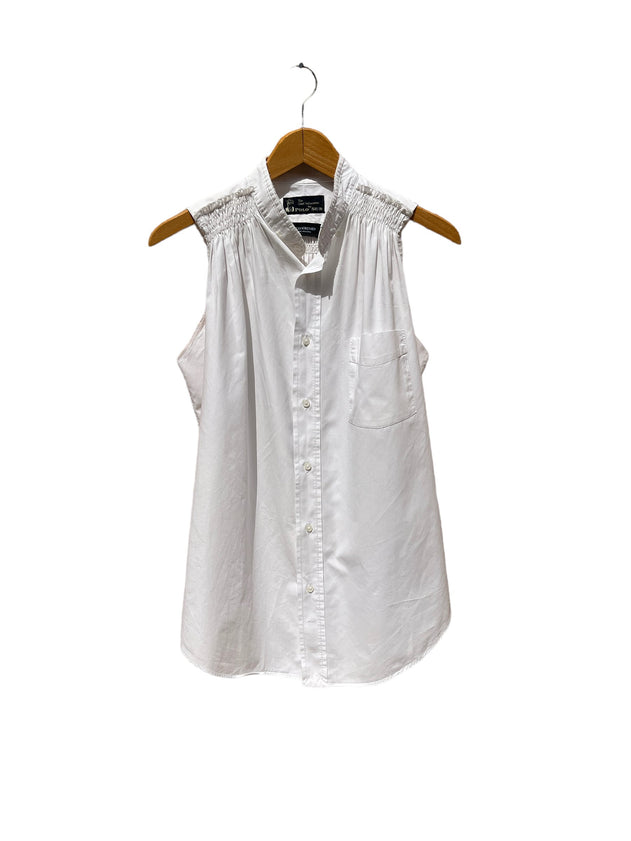 Sirius Sleeveless Recycled Cotton Shirt White