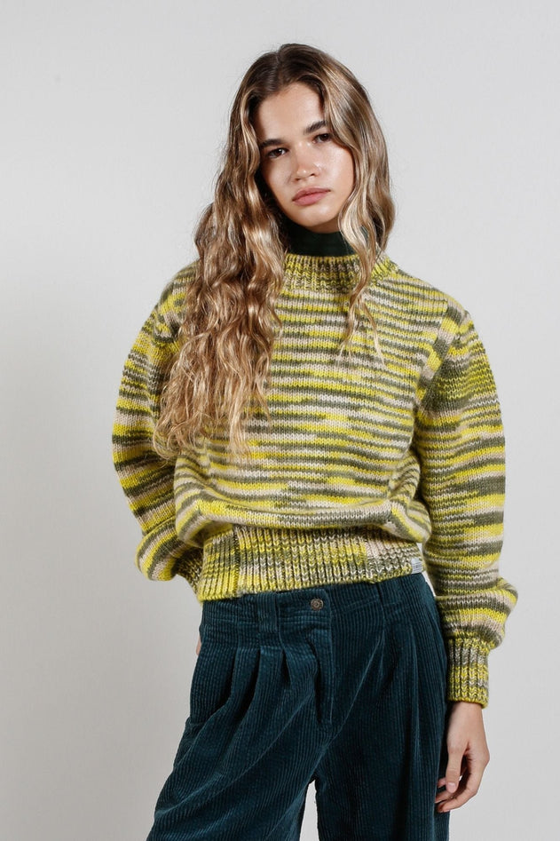 Sang Handknit Wool Jumper Green