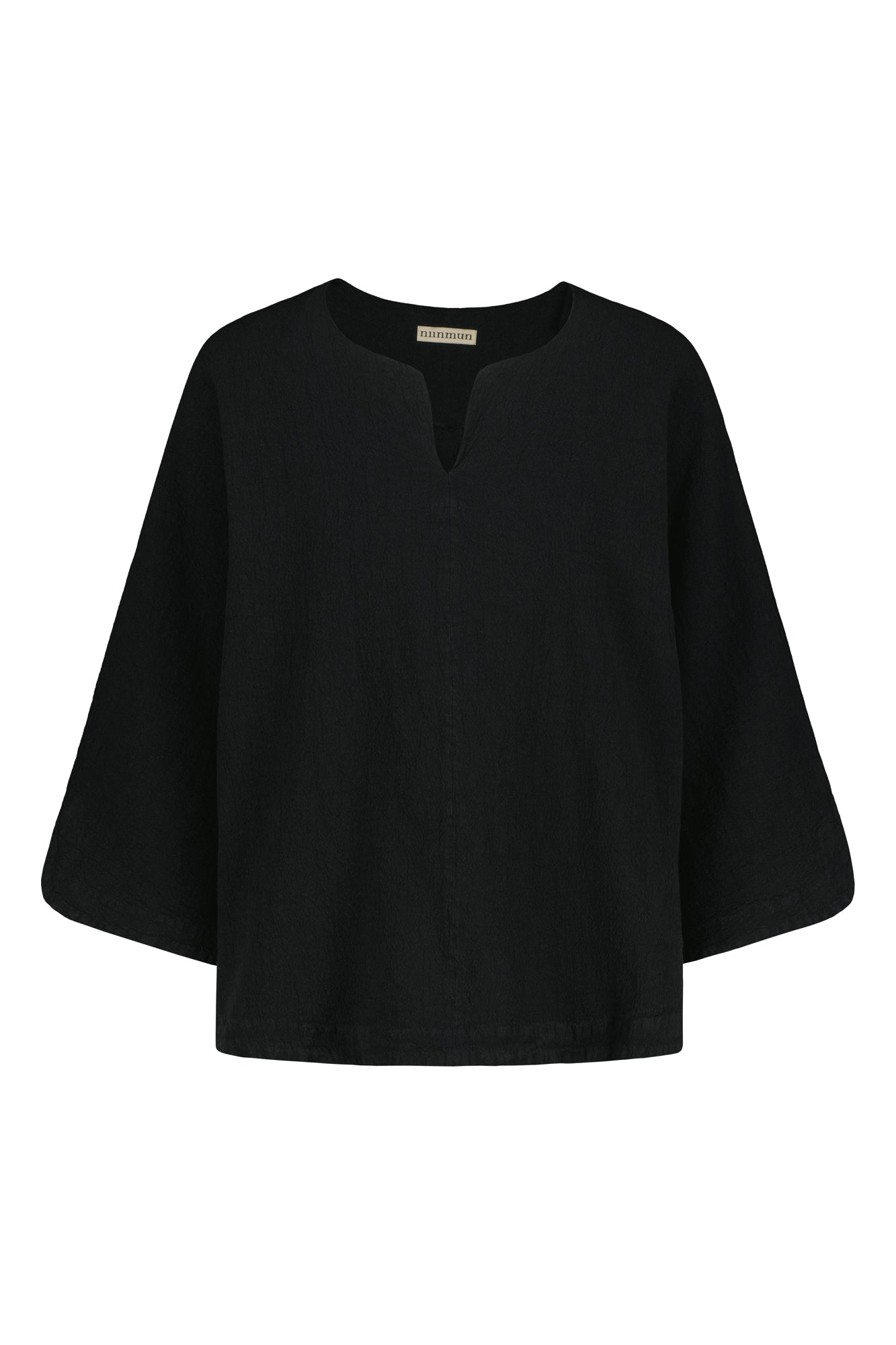 Lappo Linen-Cotton Shirt Raven Black