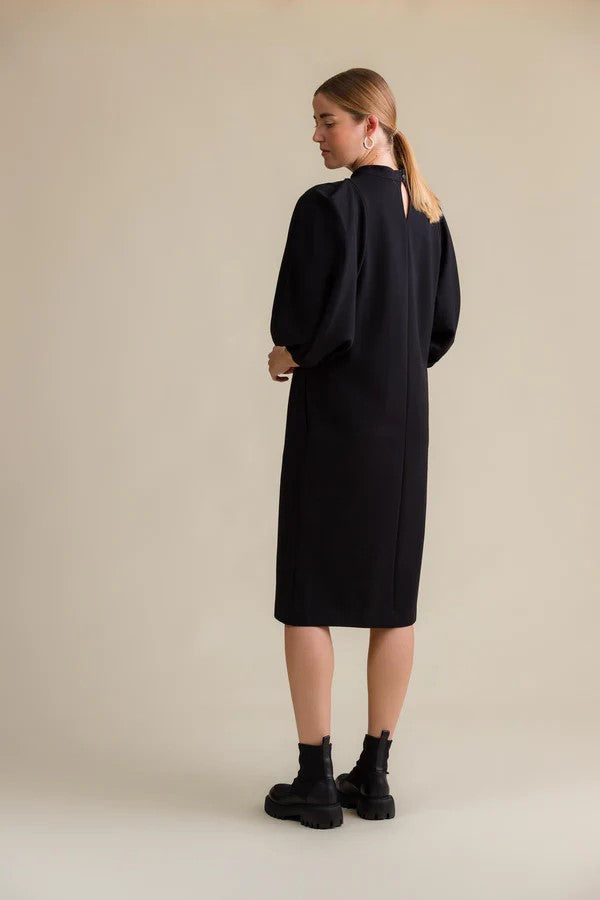 Liberty Puff Sleeve Dress Black