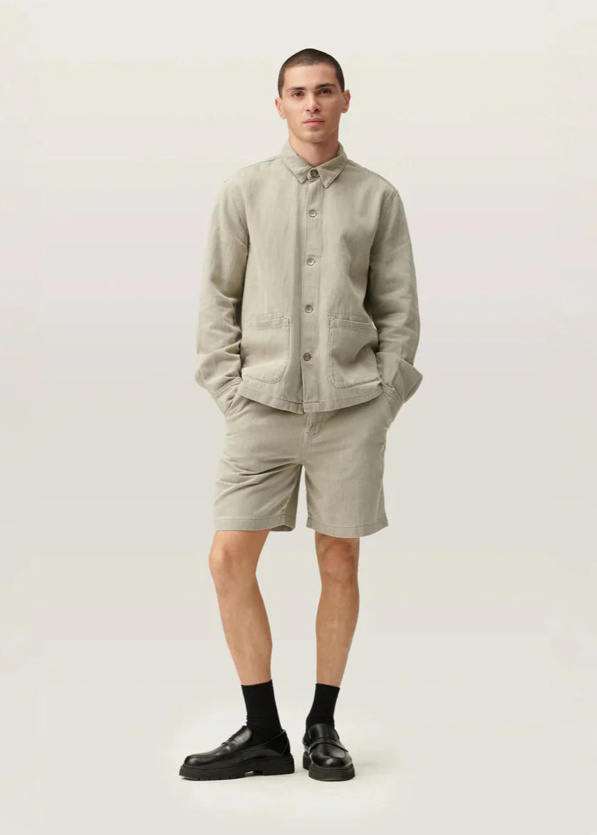 Shorty Lightweight Hemp Blend Shorts Rock Olive