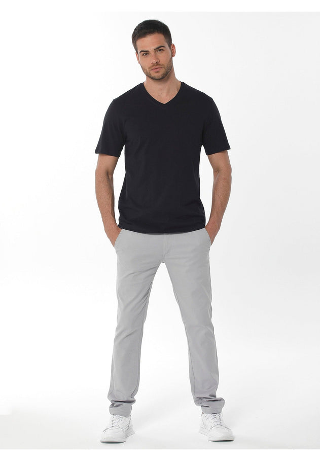 Men's Basic V-Neck T-Shirt Black