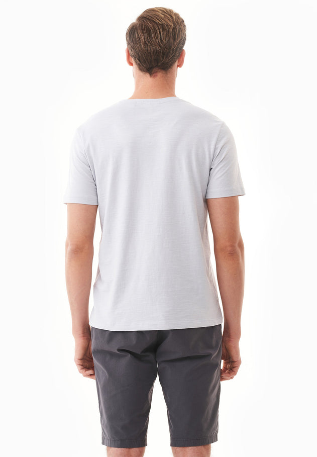 Men's Basic V-Neck T-Shirt Light Grey
