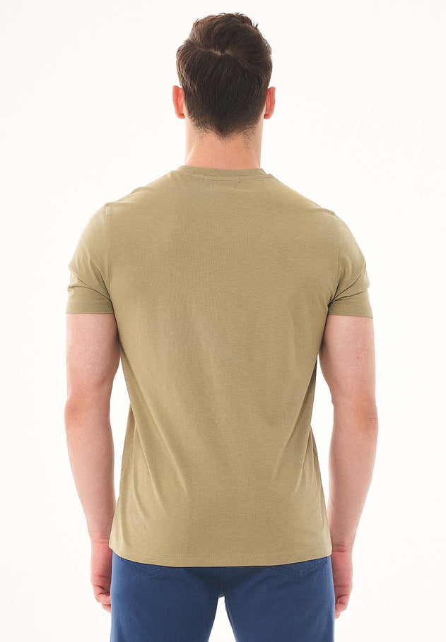 Men's Basic V-Neck T-Shirt Olive
