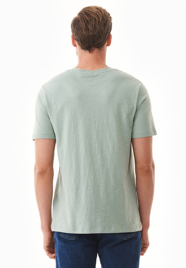Men's Basic V-Neck T-Shirt Water Green