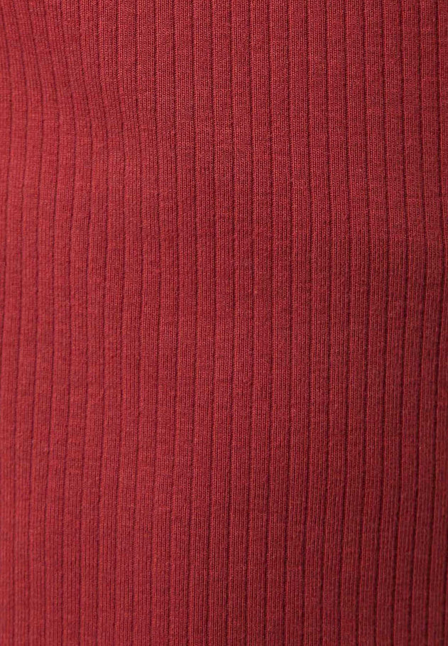 Men's Long-Sleeved Ribbed O-Neck Shirt Merlot