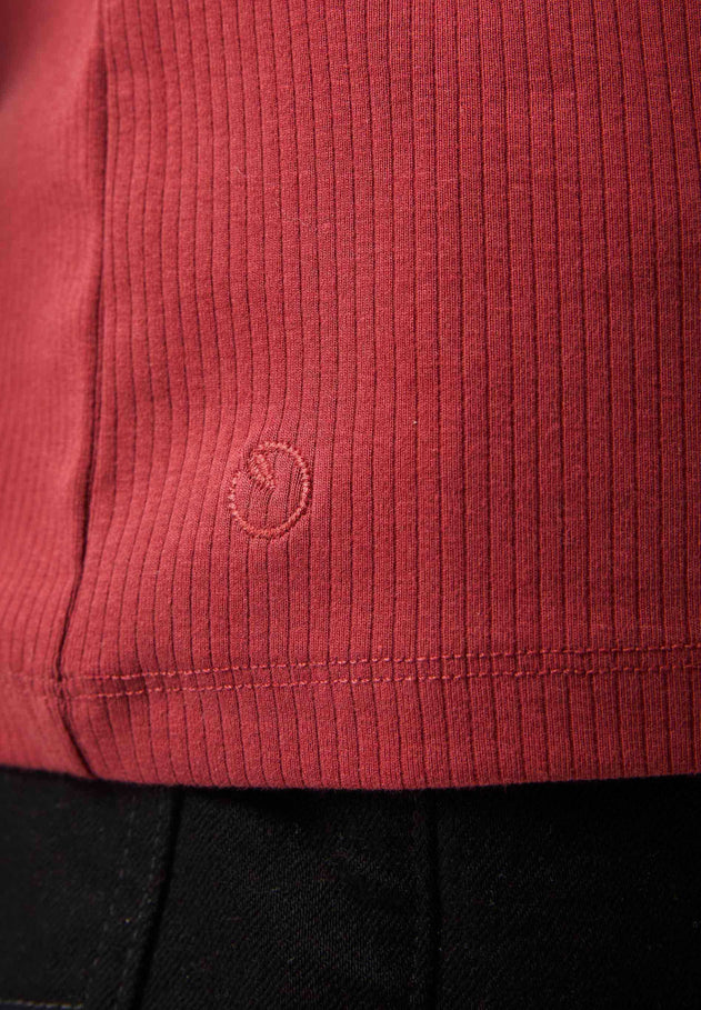 Men's Organic Cotton Turtleneck Shirt Merlot