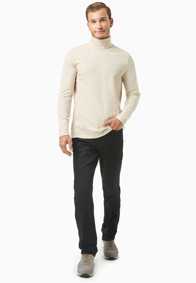 Men's Organic Cotton Turtleneck Shirt Stone