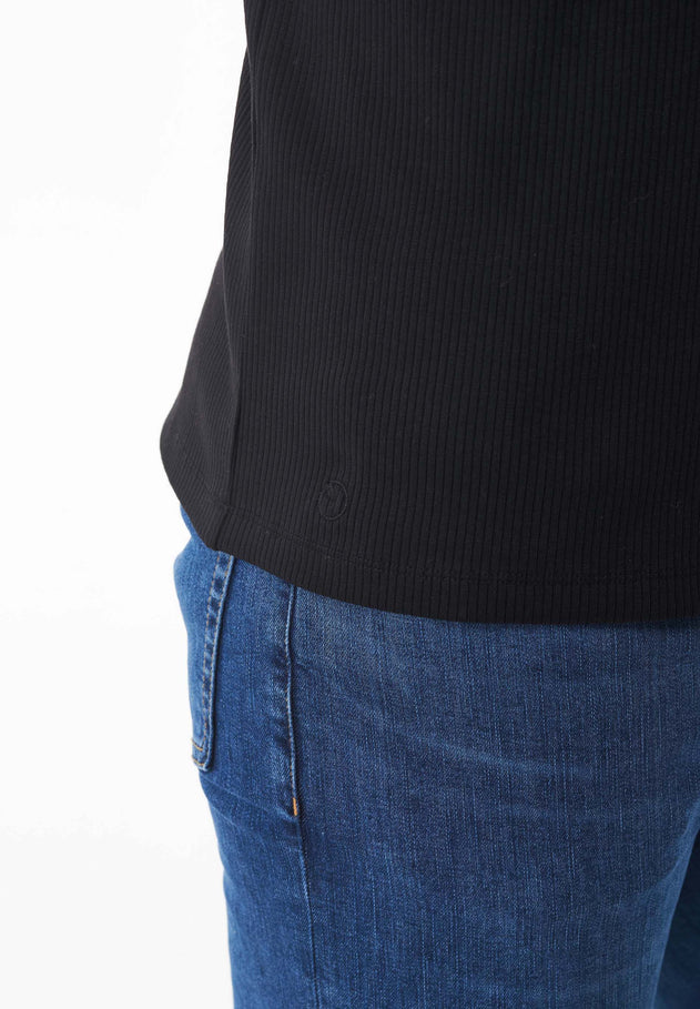 Men's Organic Cotton Turtleneck Shirt Black