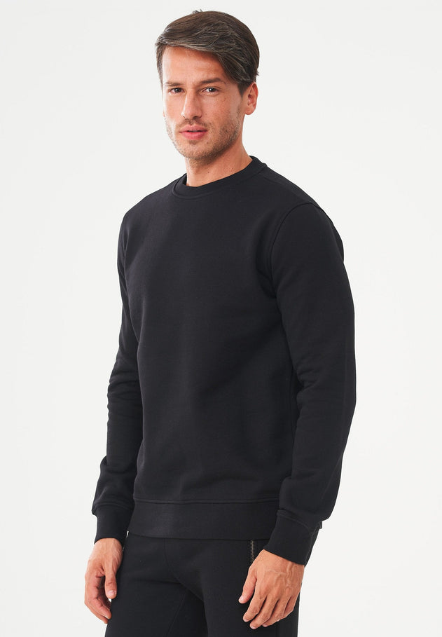 Men's Organic Cotton Fleece Sweatshirt Black