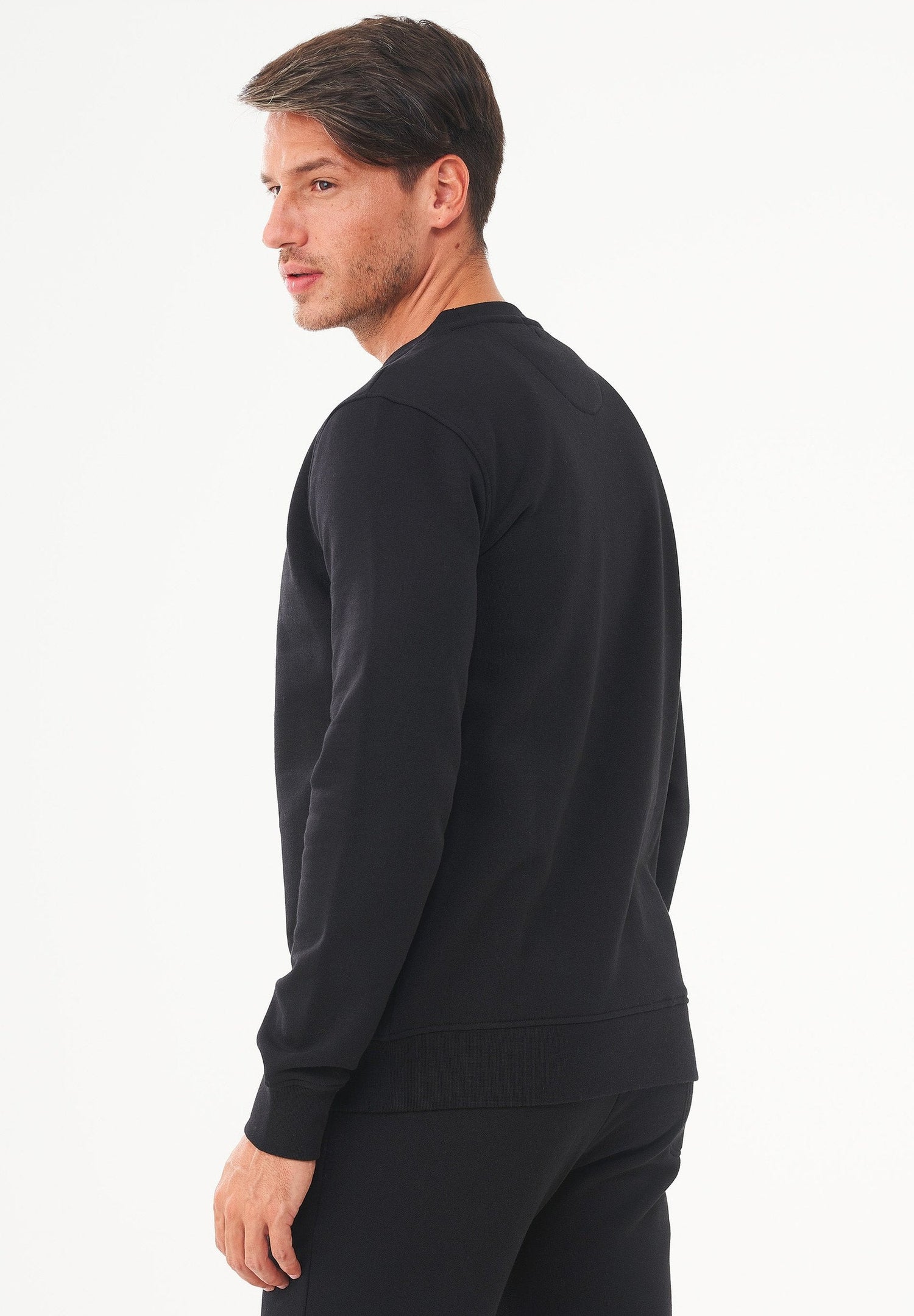 Men's Organic Cotton Fleece Sweatshirt Black