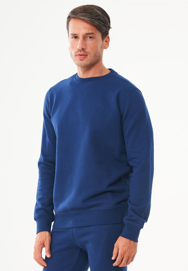 Men's Organic Cotton Fleece Sweatshirt Navy