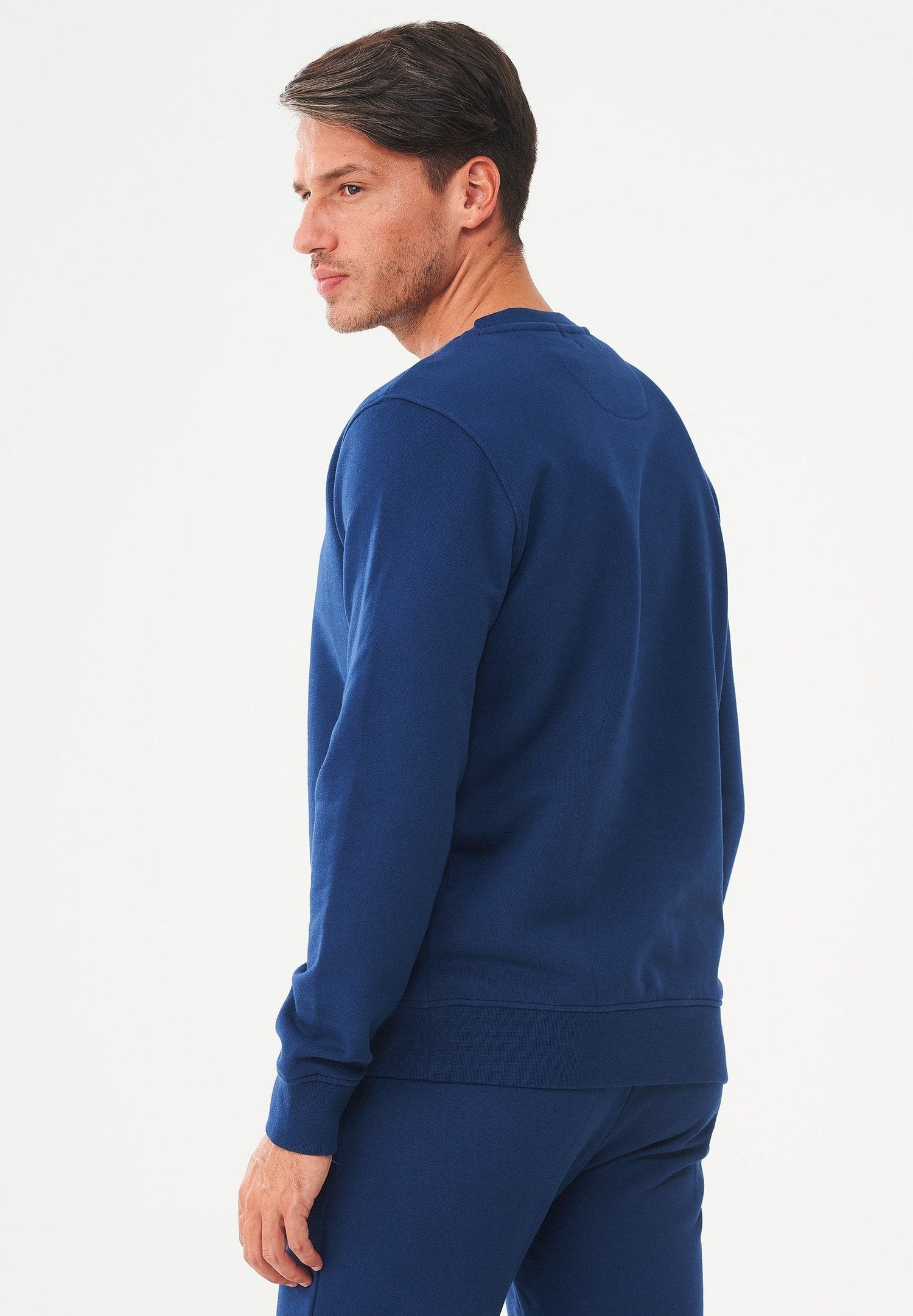 Men's Organic Cotton Fleece Sweatshirt Navy