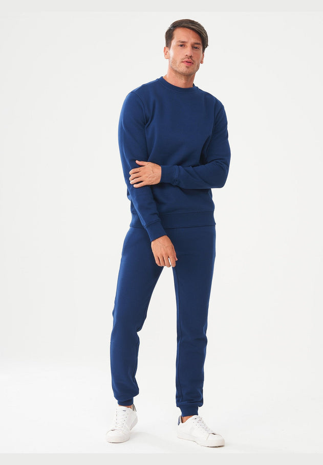 Men's Organic Cotton Fleece Sweatshirt Navy