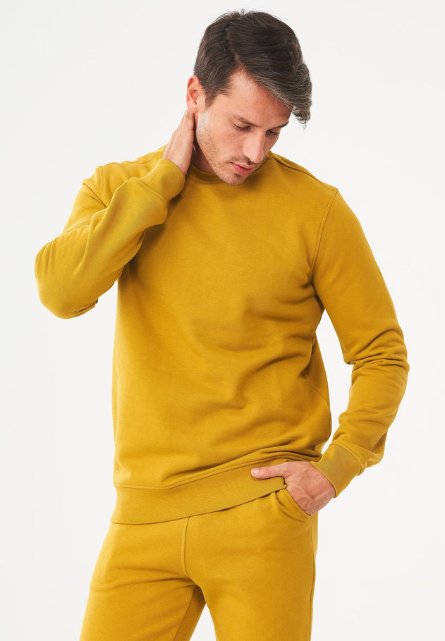 Men's Organic Cotton Fleece Sweatshirt Tobacco