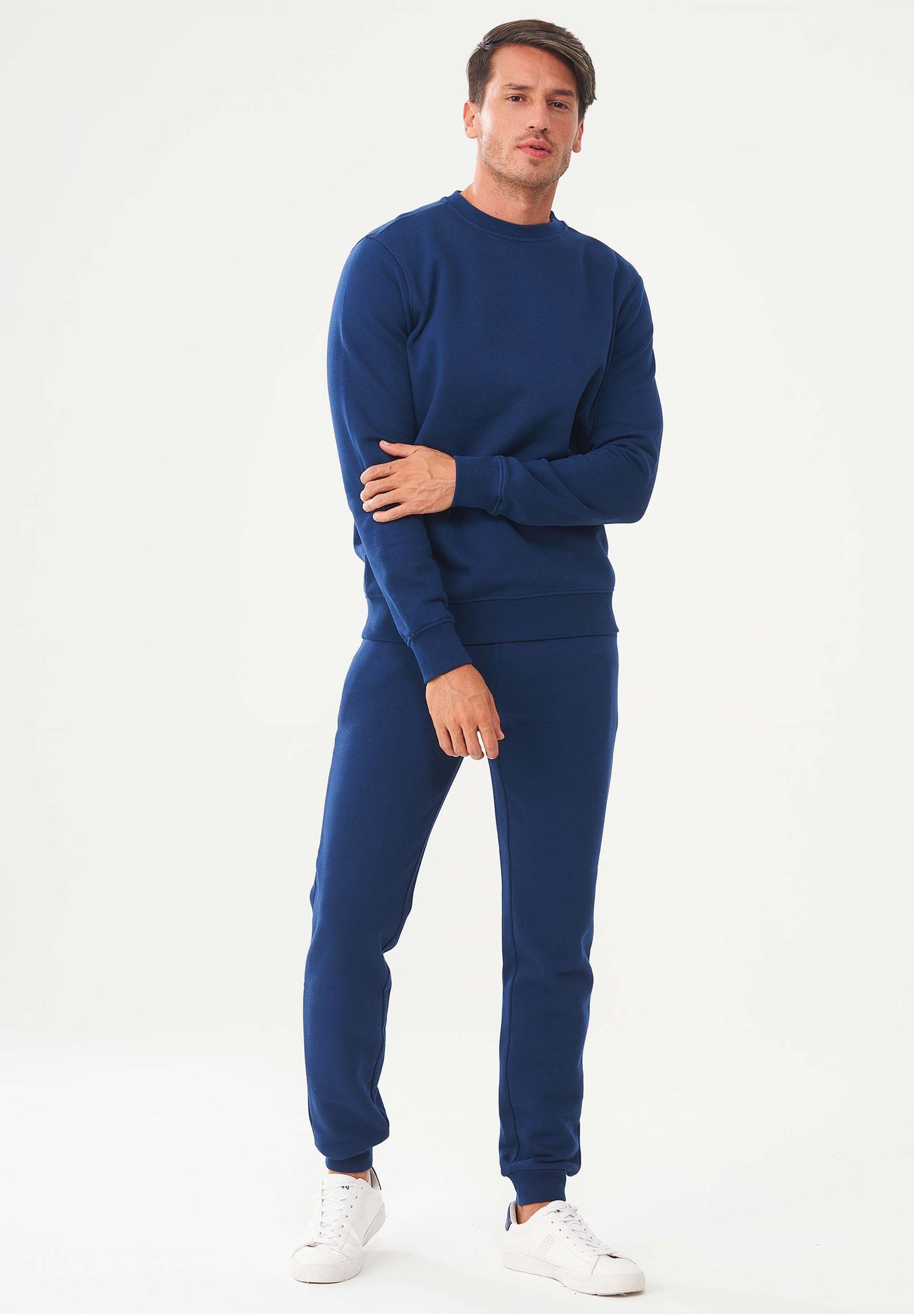 Men's Organic Cotton Fleece Sweatpants Navy