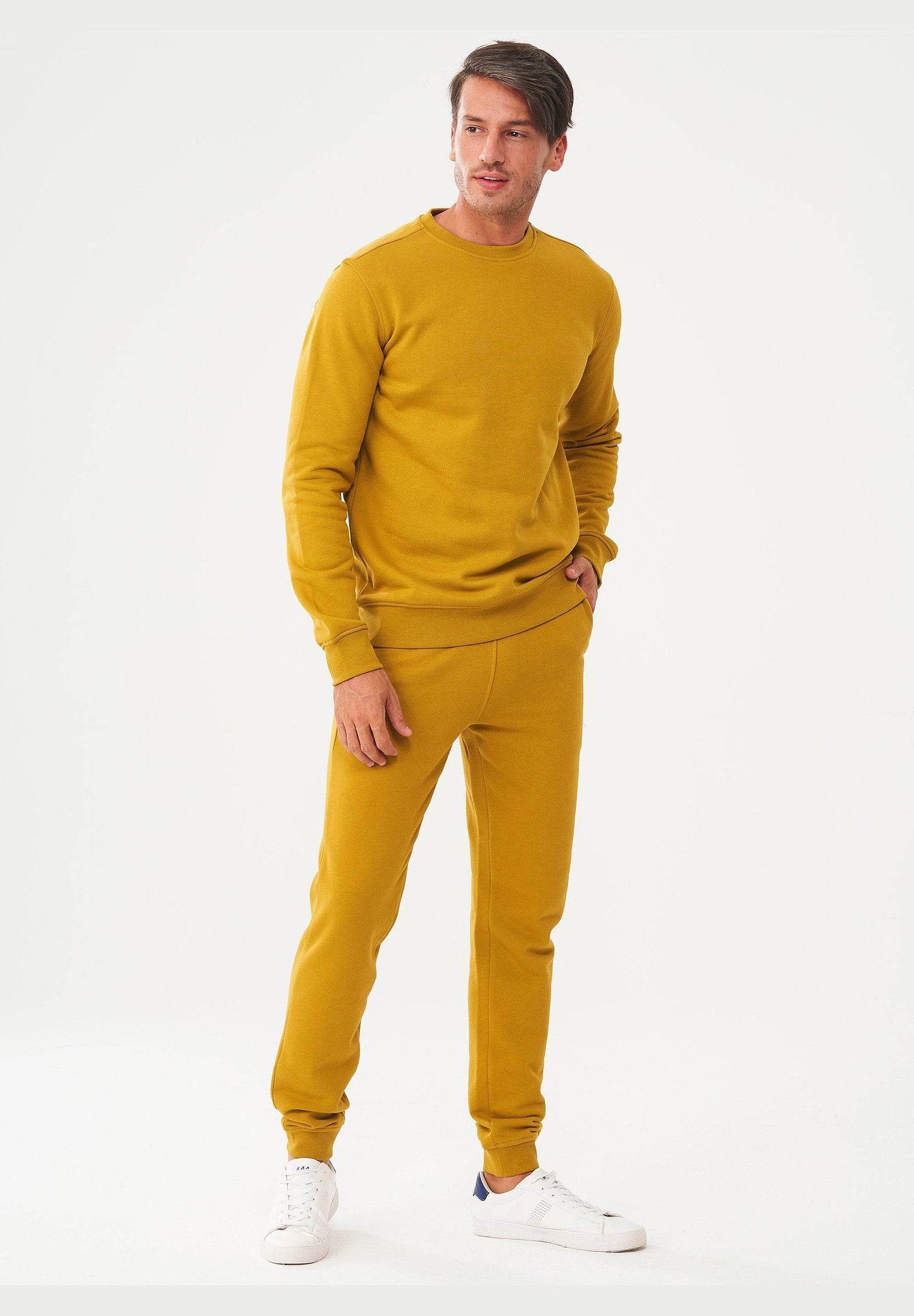 Men's Organic Cotton Fleece Sweatpants Tobacco