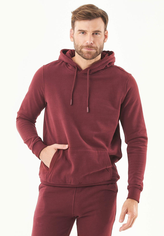 Men's Basic Soft Touch Organic Cotton Hoodie Bordeaux