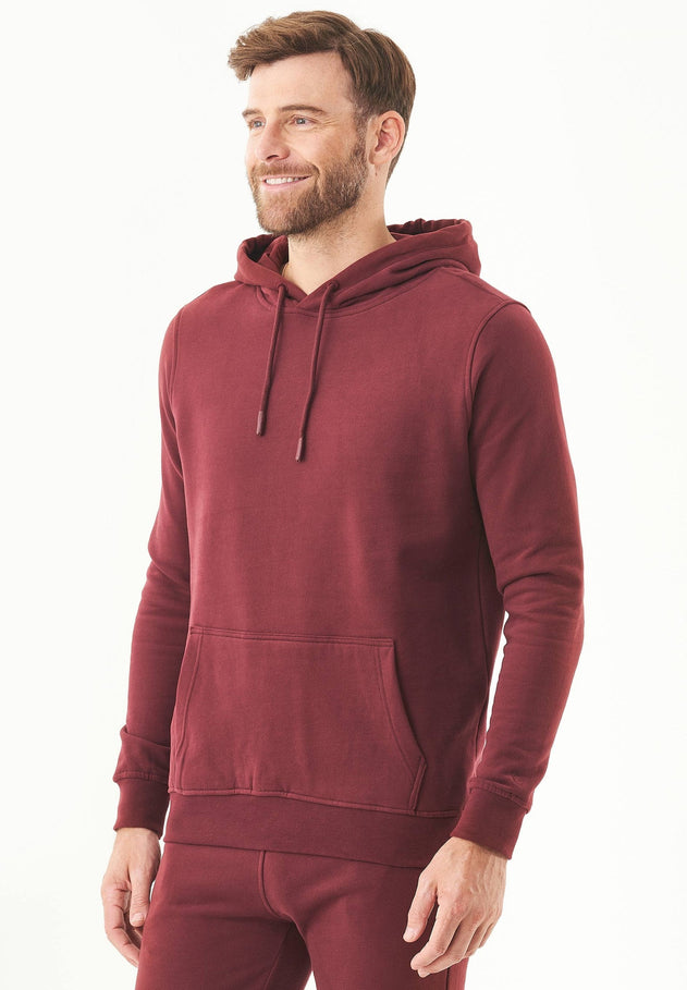 Men's Basic Soft Touch Organic Cotton Hoodie Bordeaux