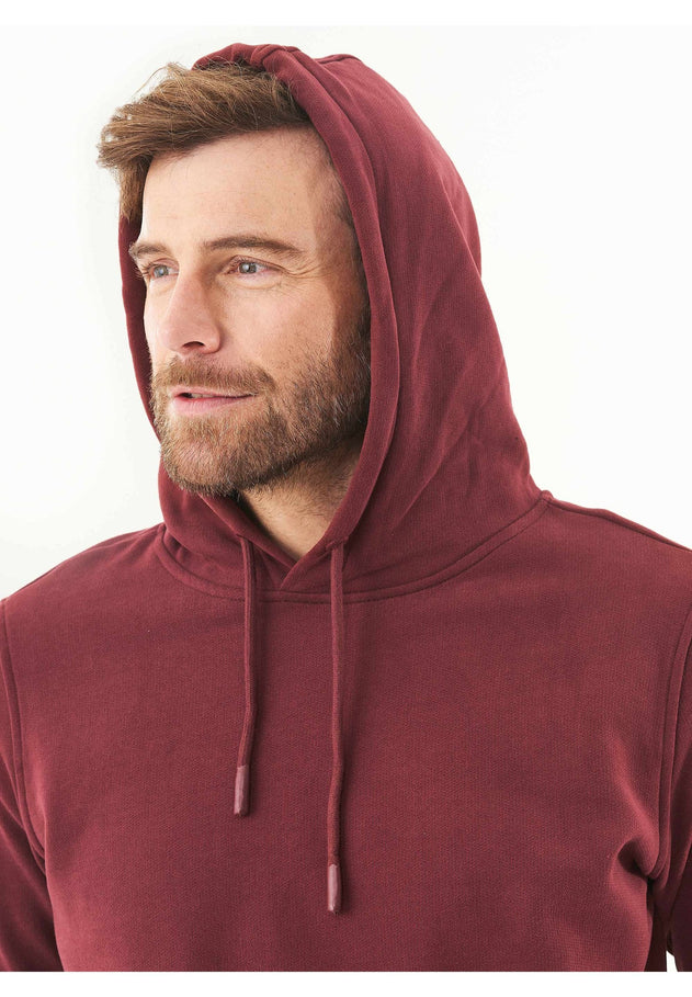 Men's Basic Soft Touch Organic Cotton Hoodie Bordeaux