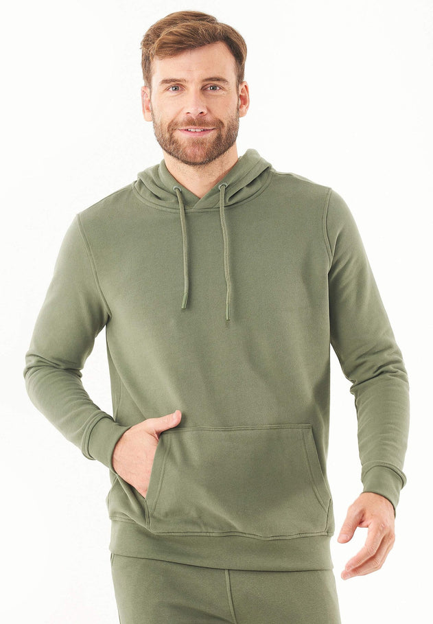 Men's Basic Soft Touch Organic Cotton Hoodie Mid Olive