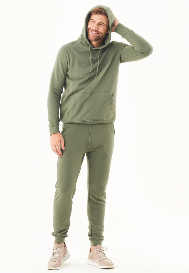 Men's Basic Soft Touch Organic Cotton Hoodie Mid Olive
