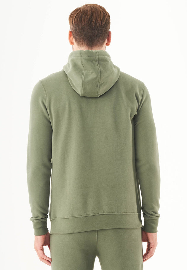 Men's Basic Soft Touch Organic Cotton Hoodie Mid Olive