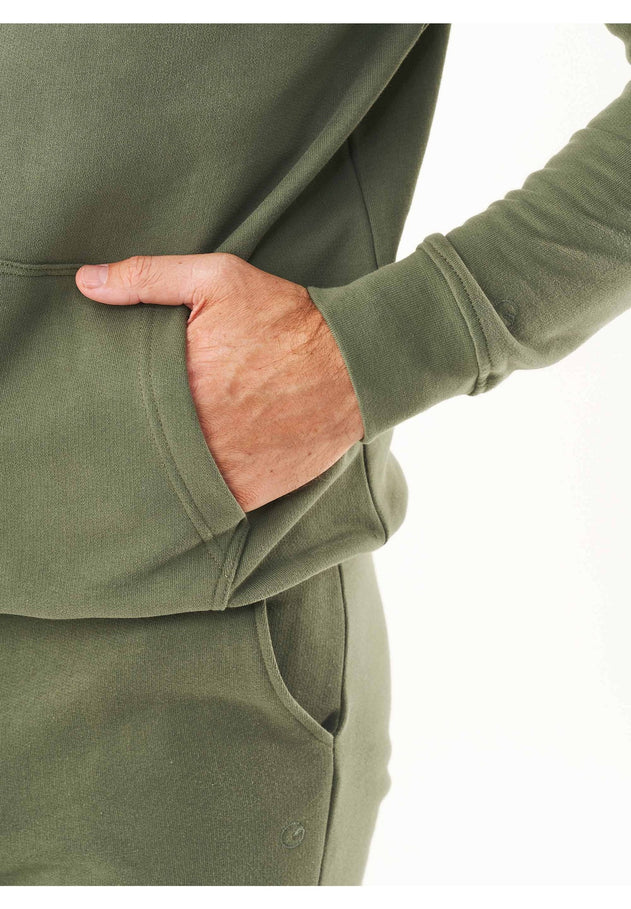Men's Basic Soft Touch Organic Cotton Hoodie Mid Olive