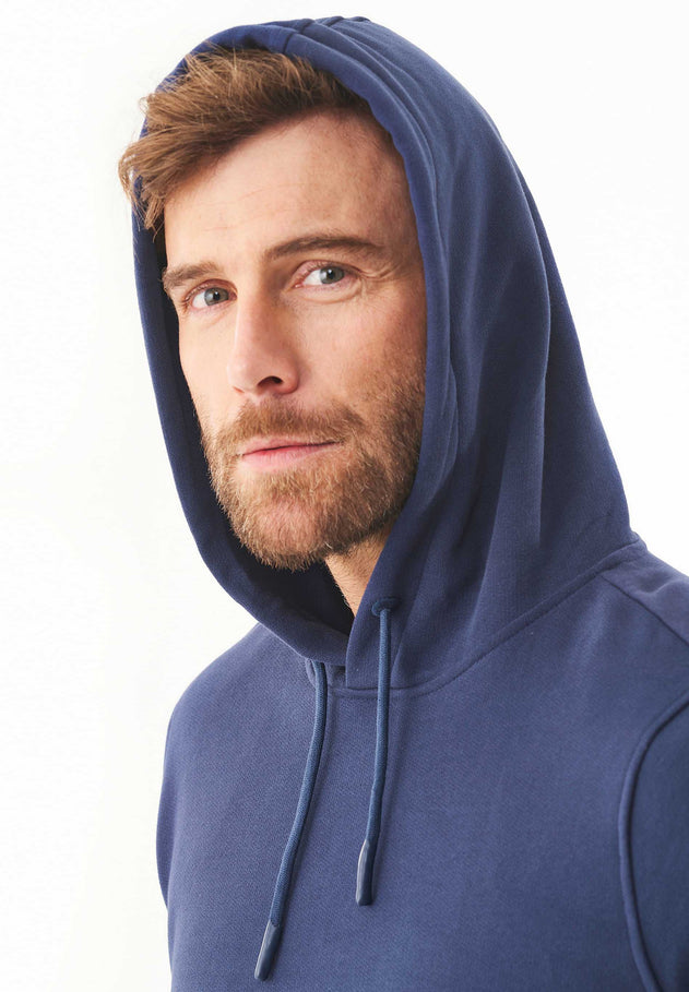 Men's Basic Soft Touch Organic Cotton Hoodie Navy