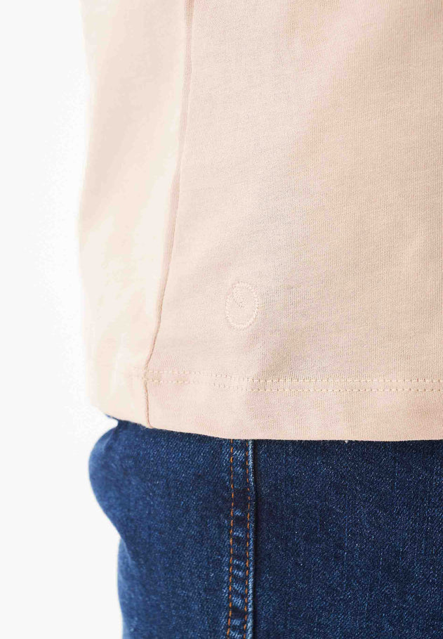 Men's Casual Long-Sleeved T-Shirt Beige