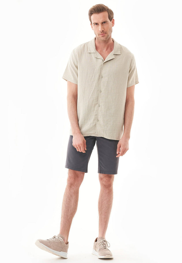 Men's Regular Fit Organic Cotton Shorts Asphalt