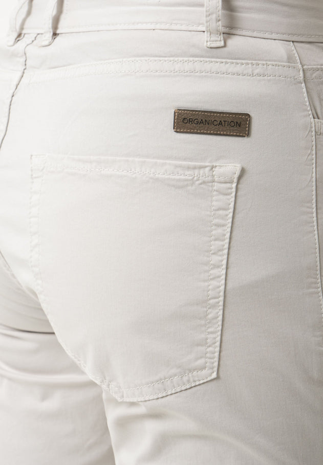 Men's Regular Fit Organic Cotton Shorts Light Grey